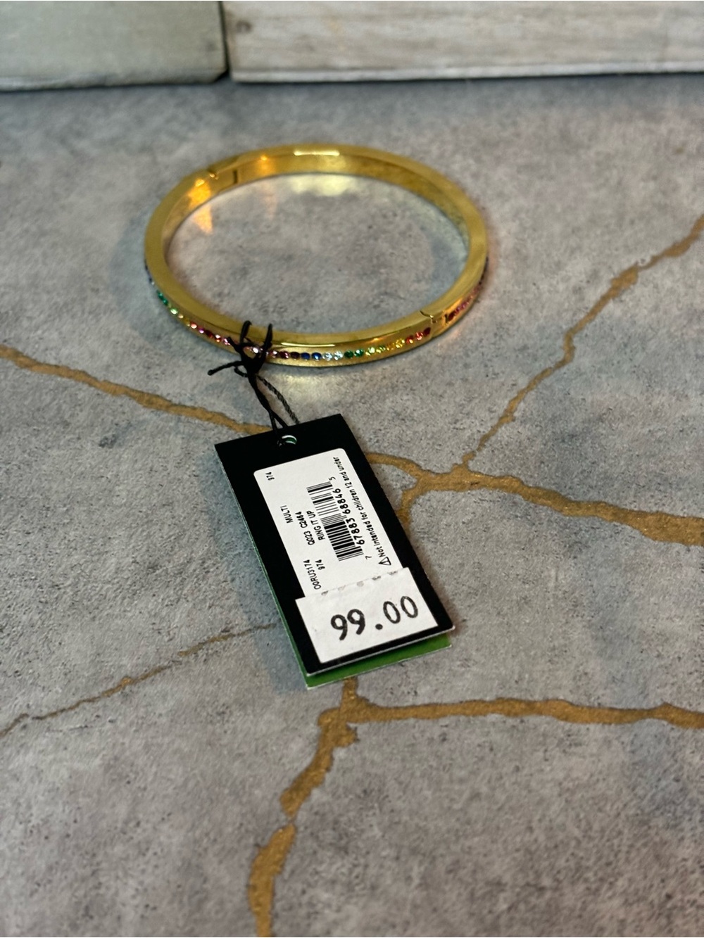 kate spade NWT Gold Rainbow Crystal Slim Bangle - Picture 10 of 16
